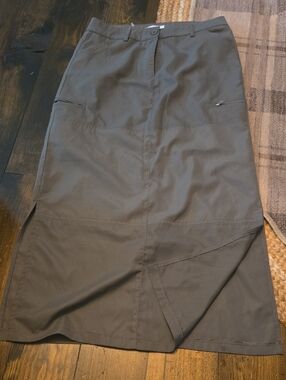 De Base Utility Cargo Maxi Skirt Olive Green Gorpcore Size L